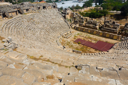 Ruins of Greek-Roman theatre of Myra in Demre, Antalya province in Turkey