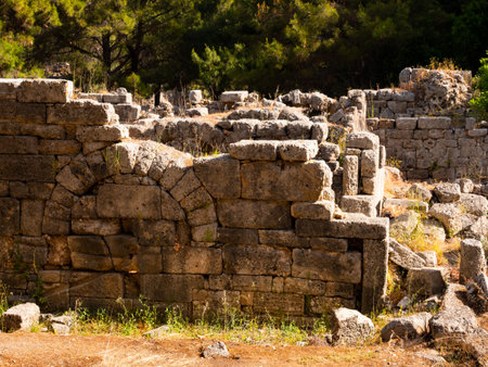 Ruins of Roman baths in Phaselis, Turkey