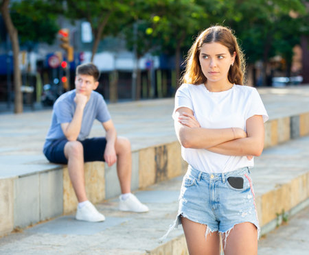 Couple is having a quarrel