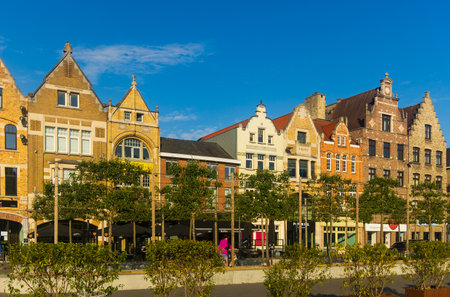 Market Square of Belgian city of Roeselareのeditorial素材