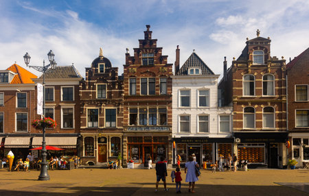 Cameretten square in center of Delft, Netherlandsのeditorial素材