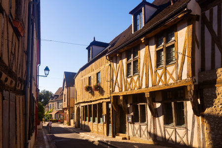 Traditional houses in the old town of Provins