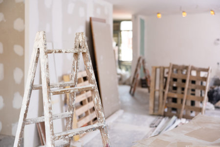Interior on a construction site indoors