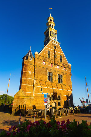 Exterior view of Hoofdtoren, Hoorn, Netherlandsの写真素材