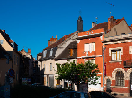 View of the old streets of Montlucon, Franceのeditorial素材