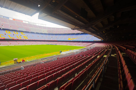 Camp Nou, biggest stadium in Europe and home stadium of FC Barcelonaのeditorial素材