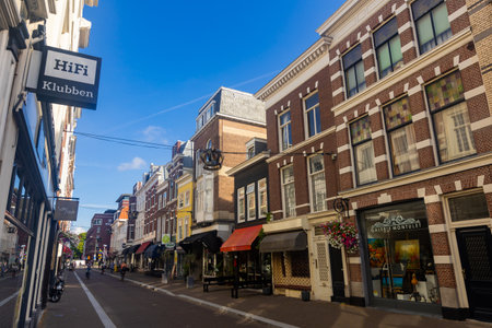 Scenic streets of Hague old town, Netherlandsのeditorial素材