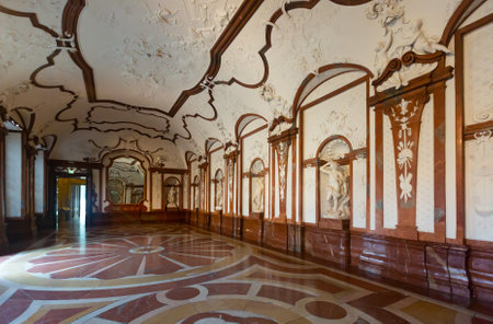 VIENNA, AUSTRIA - JANUARY 30, 2022: Interior in the Lower Belvedereのeditorial素材