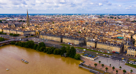 View from drone of Bordeauxの写真素材
