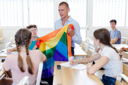 Lecture about LGBT communityの写真素材