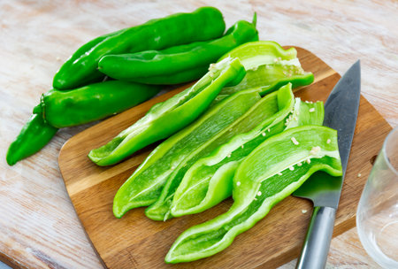 Fresh whole pepperの写真素材