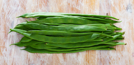 Pods of raw helda beans
