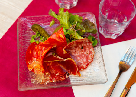Appetizing assorted meatの写真素材
