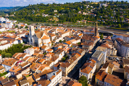 View from drone of Agenの写真素材