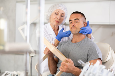 professional reveals post-cosmetic surgeryの写真素材