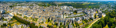 Panoramic view of walled Breton town of Dinan, Franceの写真素材