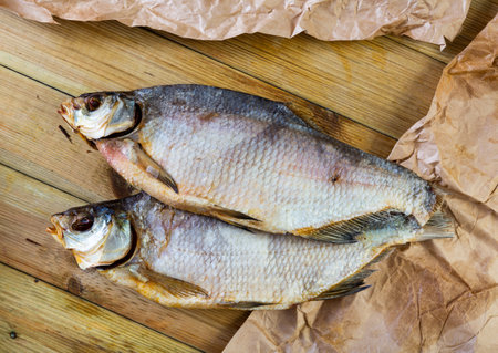Aromatic dried-cured bream served for snackの写真素材