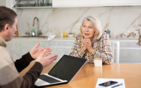 Old woman considering offer from agent