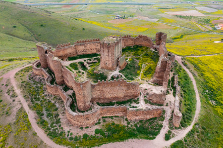 Castle ruins of Almonacid is castle located in the municipality of Almonacid de Toledo, in the province of Toledo, Castilla-La Manchaの写真素材