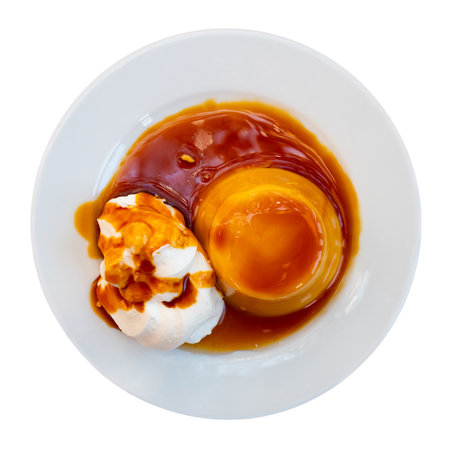 Image of Flan with creamの写真素材