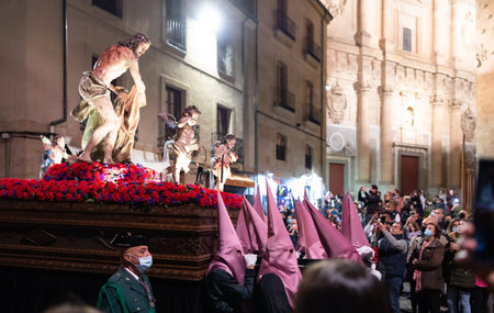 Traditional procession during Semana Santa celebration, Salamanca