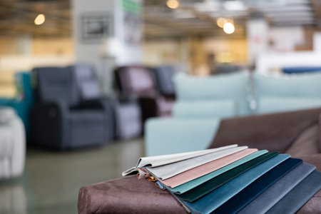 Catalog of upholstery fabrics for furnitureの写真素材