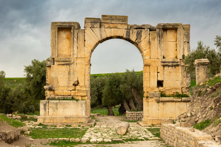 Arch of Alexander Severus Roman triumphal archの写真素材