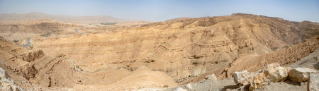Panorama of canyon near Algerian borderの写真素材
