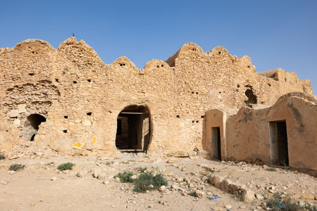 ksar Mgabla - traditional fortified granary created by the Berbers in 15th centuryの写真素材