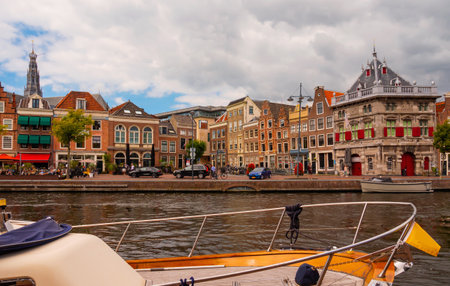 Cityscape of Haarlem, North Holland, Netherlandsの写真素材