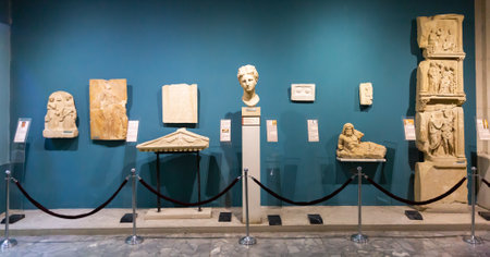 TIRANA, ALBANIA - 31 March 2022: Interior of the National History Museumのeditorial素材