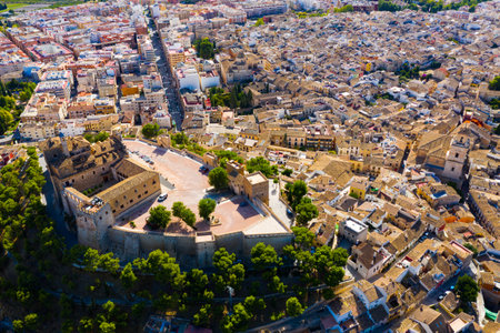 View of Caravaca de la Cruz cityscapeの写真素材