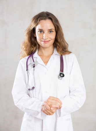 Female cosmetic doctor radiates competenceの写真素材