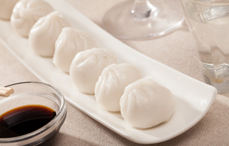 Chinese dumplings dim sumの写真素材