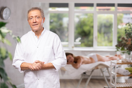 male masseur portraitの写真素材