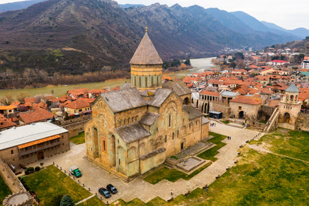 Svetitskhoveli Cathedral. View from above. Georgiaの写真素材