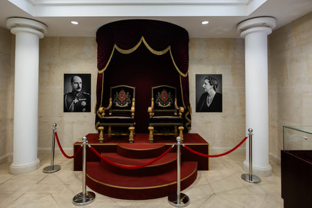 Royal Thrones of Monarchs of Third Bulgarian Kingdom in Sofia Regional Museumのeditorial素材