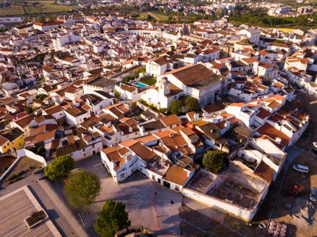 Aerial view of Elvasの写真素材