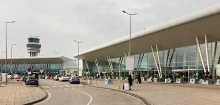 Sofia Airport main international airport of Bulgariaの写真素材