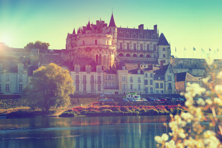 Royal Chateau in Amboise - castle in Loire valleyの写真素材