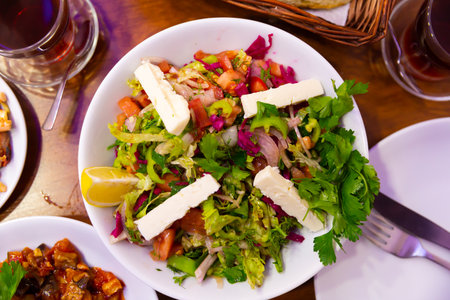Turkish traditional choban saladの写真素材