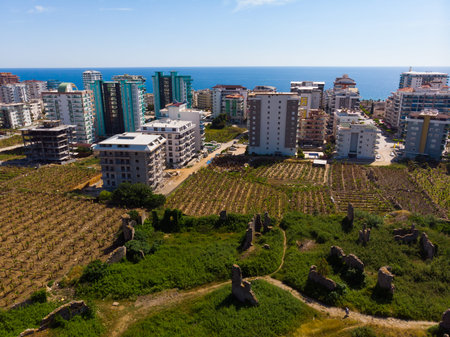 Drone photo of Naula Ancient City ruinsの写真素材