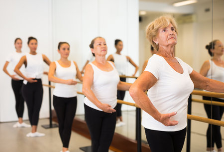 Various aged women dancing balletの写真素材