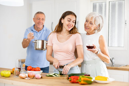 In the kitchen