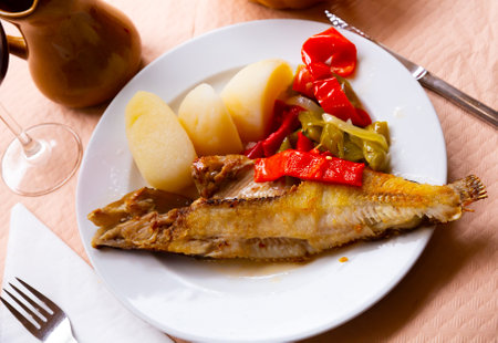 Roasted ballan wrasse fish (maragota)の写真素材