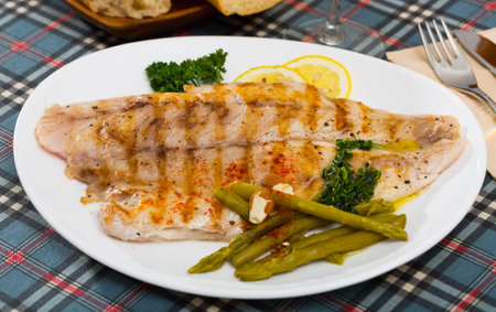Roasted perch fish fillet