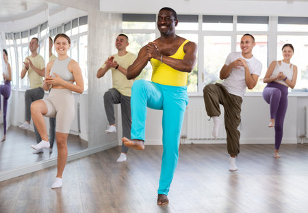 Group of people dancing jazz funk