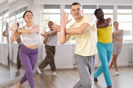 Group of people dancing jazz funk