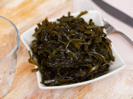 Sea kale salad served on platterの写真素材