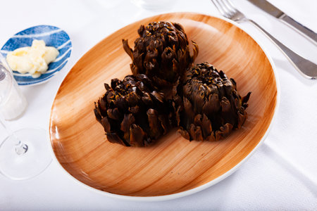 Appetizing dish of artichokesの写真素材